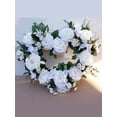 thumbnail image 5 of Flower Wall Decoration Flowers Artificial Wreath White Rose For Front Door Simulation Silk Cloth Heart Shaped Garland, 5 of 7