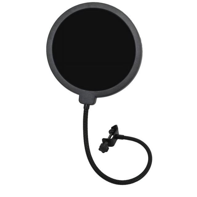 Red antisalpicaduras para micrófono, malla de doble capa de 15 cm, soporte en voladizo para micrófono de estudio de karaoke en vivo, red de aislamiento acústico