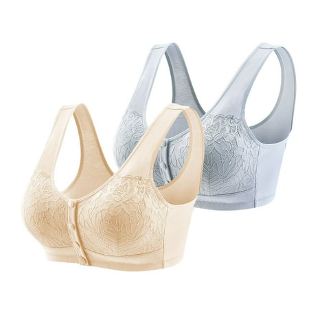 New & Trending  2PC Women s Bra  Large Size  No Steel Rim  Solid Color  Lace Front  Elastic  Comfortable  Non-padded  Everyday Wear  Womens Plus Size Pants | Dark Blue 36/80 | Sopatenor