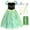 Green+accessories, variant on Jurebecia Anna Princess Dress Birthday Party Dresses up Dress for Little Girls with Accessories Green 5-6 Years