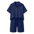 thumbnail image 4 of Linen Sets For Women 2 Piece Trending Womens Clothes Matching Set Summer Summer Work Top 2 Piece Outfits For Women Womens Summer Sets Work Out Set Women'S Athletic Clothing Sets Causal Top, 4 of 5