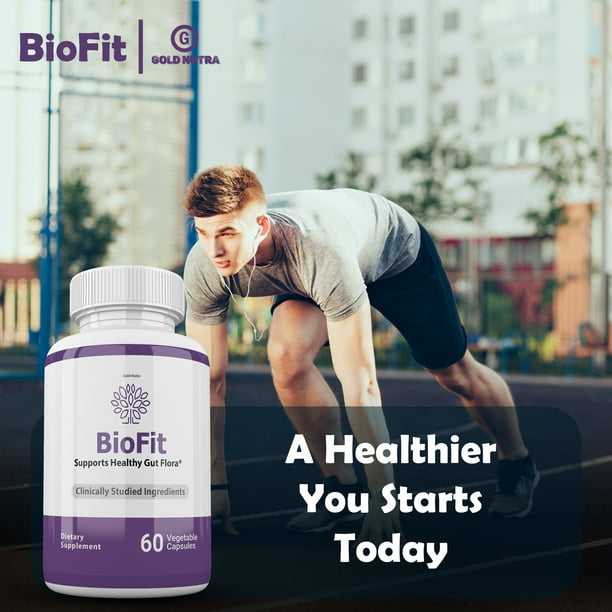 (1 Pack) Biofit Probiotic Pills, Advanced 2021 Formula, Weight Management and Energy, 1 Month Supply, 60 Capsules