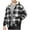 Black, variant on Womens Plaid Flannel Jacket Casual Button down Long Lightweight Coat Winter Outerwear Fall Clothes