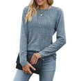 thumbnail image 2 of Women'S Blouses Elegant Casual Long Sleeve Shirts Business Casual Wear Autumn Sweaters Warm Blue XXL, 2 of 9