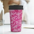 thumbnail image 6 of Fotbe shiny with pink heart Printed Insulated Travel Coffee Mug Spill Proof Leak Proof Stainless Steel Coffee Tumbler Reusable Coffee Cups with Lids Thermos, 6 of 8