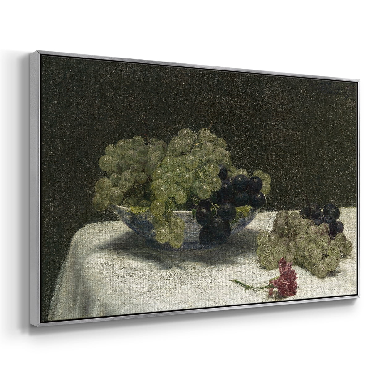 Vintage Botanical Print-LXXXIV By Wexford Home Framed in Silver Wood Gallery Wrapped Canvas 25 in. x 37 in.