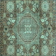 thumbnail image 1 of Ahgly Company Indoor Square Abstract Light Blue Modern Area Rugs, 5' Square, 1 of 4