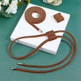 thumbnail image 4 of 2strands Detachable PU Leather bag Strap Drawstring Bunches Pocket Accessories Sienna Cord: 100x0.75x0.4cm Slider: 36x30x5mm, 4 of 7