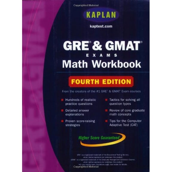 Pre-Owned Kaplan GRE & GMAT Exams Math Workbook: Fourth Edition (Paperback) 0743241290 9780743241298