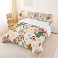 thumbnail image 3 of jejeloiu Beige Cowgirl Western Queen Comforter Set Kids,Desert Boot Print Bedding Comforter Set,Reversible,3-Piece, 3 of 8