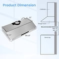thumbnail image 3 of Costway 36" Under Cabinet Range Hood with 4 Fan Speed Adjustable LED Lights Time Setting Silver, 3 of 10
