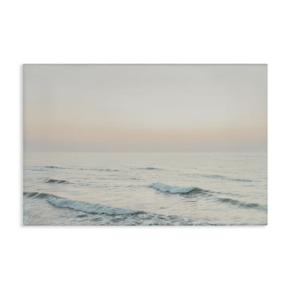 Stupell Industries Rolling Waves At Dawn Coastal Photography Gallery Wrapped Canvas Art Print Wall Art, 24 x 16