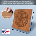 thumbnail image 4 of Thirstystone Leather Lonestar 8" Cork Back Square Stone Trivet, 4 of 6