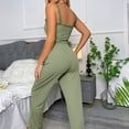 thumbnail image 5 of Xunmmm Womens Pajamas Set Lace Straps Tank Top and Long Pants Ribbed Loungewear Sleepwear Home Clothes, 5 of 7