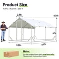 thumbnail image 2 of Quictent Large Metal Chicken Coop Run for 20+ Poultry with Galvanized Hardware Cloth and Waterproof Roof Cover, Outdoor Walk-in Cage Peak Hen House for Yard Farm, 12x9x6.6FT, 2 of 9