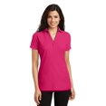 thumbnail image 1 of Port Authority Polo con cuello en Y para mujer con tacto de seda L5001 Rosa frambuesa XS Autoridad Portuaria L5001, 1 of 1