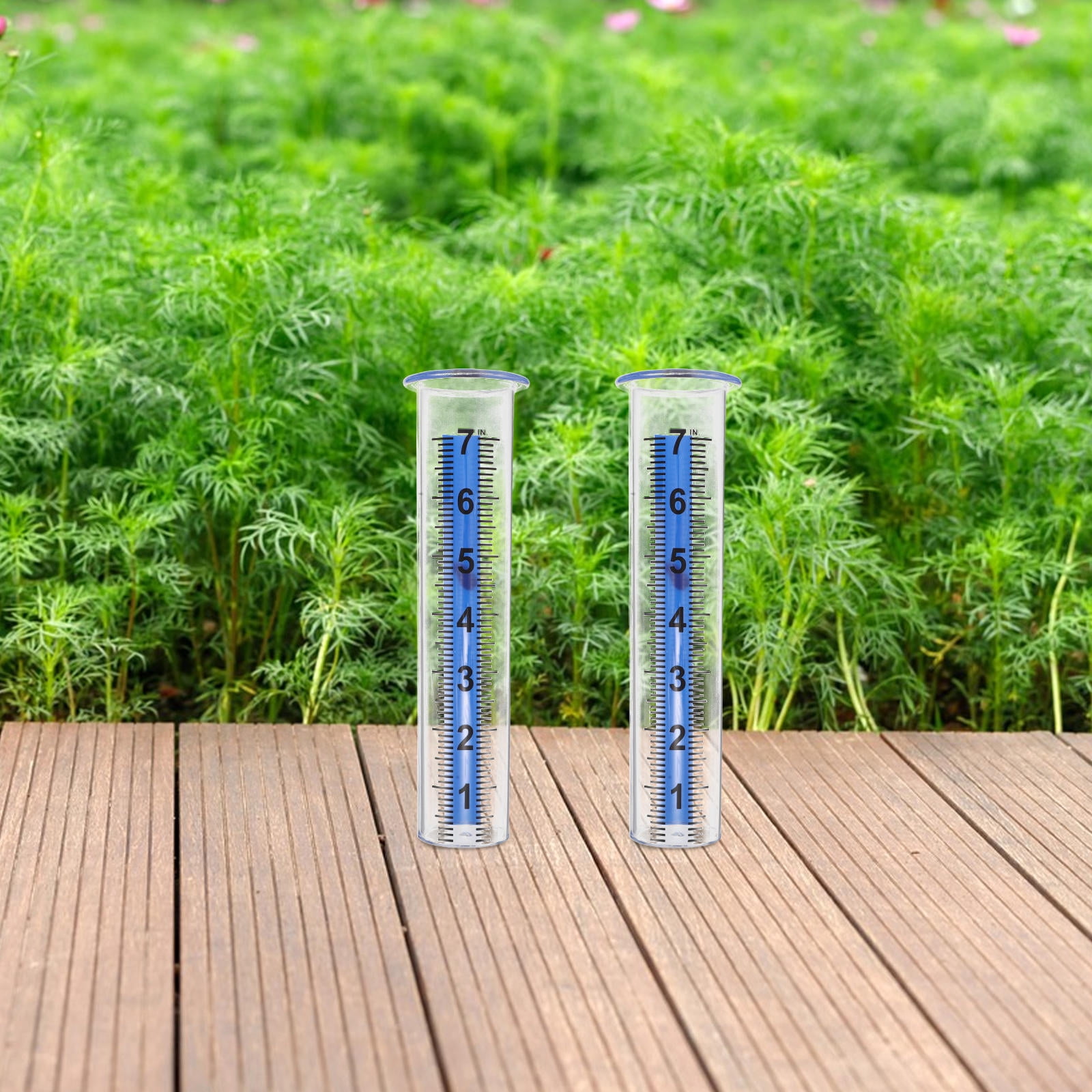 FOMIYES 4Pcs Outdoor Rain Gauge Replacement Tube Weatherproof Plastic for Garden and Yard