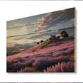 thumbnail image 2 of Designart "Purple delicate Morning In Provence" Landscapes Print on Natural Pine Wood, 2 of 5