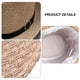 thumbnail image 3 of Sombrero de paja transpirable para hombre y mujer, de 56 a 58 cm de circunferencia, sombrero de verano, protector solar retro, sombrero de jazz, parasol, sombrero de ala corta, 3 of 5