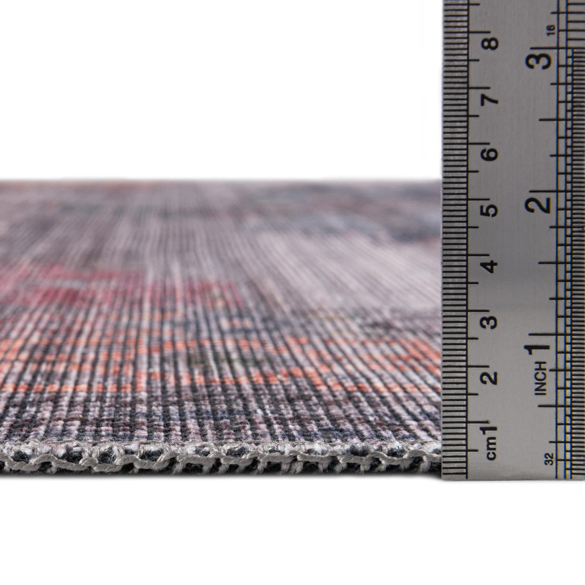 Unique Loom Sisu Collection Area Rug - Goa (2' x 7' 10" Runner Antique Blue/Gray)