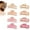Apricot/Light Khaki/Light Pink/Pink, variant on GoXteam 8Pcs Hair Clips, 3.4 Inch, Colorful - Hair Clips for Thick and Thin Hair, Square Claw Clips, Jaw Clips, Bulk Hair Accessories for Women and Girls