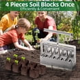 thumbnail image 2 of LC-dolida  Soil Blocker, 4 Grids Handheld Soil Maker with Seedling Hole Tool Set, Heavy Duty Comfortable Handle for Block Seed Starting transplanting Germination, 2 of 9