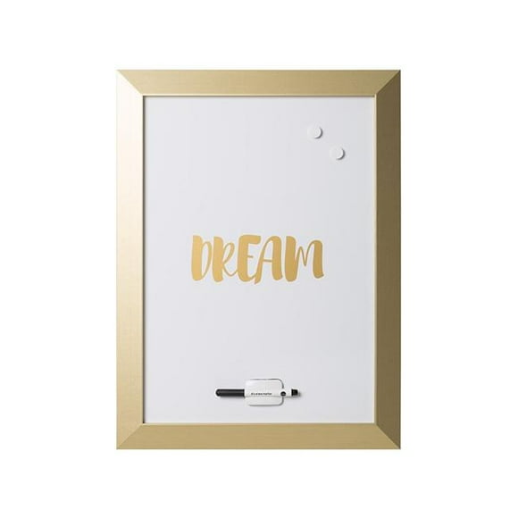 MasterVision Quote Dream Magnetic Dry Erase Board with Gold Frame, 18 x 24 in.