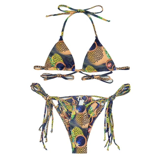 Conjunto de bikini para mujer, traje de baño de dos piezas para mujer, conjunto de bikini con cuello halter, traje de baño diseñado para el futuro