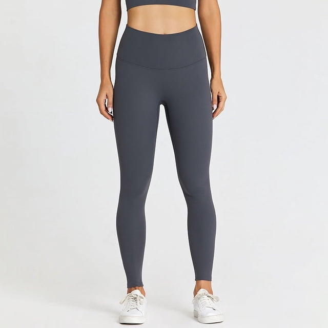 Pantalones de yoga desnudos para mujer, línea No Embarrassment, cintura alta, levantamiento de cadera, leggings ajustados, pantalones deportivos de fitness