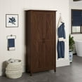 thumbnail image 2 of Bush Furniture Key West Tall Bathroom Storage Cabinet with Doors, Bing Cherry, 2 of 6