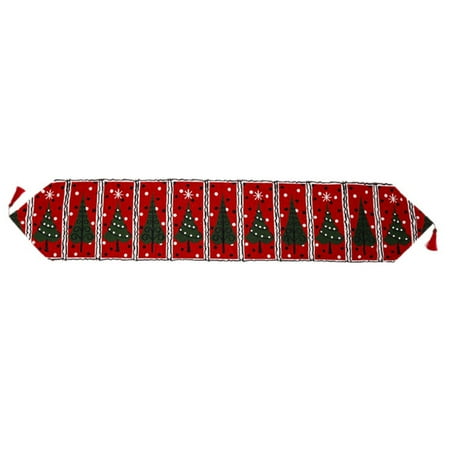 

Follure Creative Christmas Cotton Linen Tablecloth Table Flag Desktop Decoration