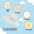 thumbnail image 4 of Protective Baby Bucket Sun Hat With UPF 50+ Protection Adjustable Infant Summer Beach Hats For Boy & Girl Breathable Toddler Swim Pool Play Sunhat With Wide Brim 2-3 Years White M, 52 CM, 4 of 5