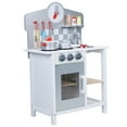 thumbnail image 2 of Happydeer Kitchen Cooking Playset with Sink Oven, Dollhouse Kitchen Play Toys Kids Kitchen Play Set, Wooden Kitchen Pretend Play Toy (Grey), 2 of 13