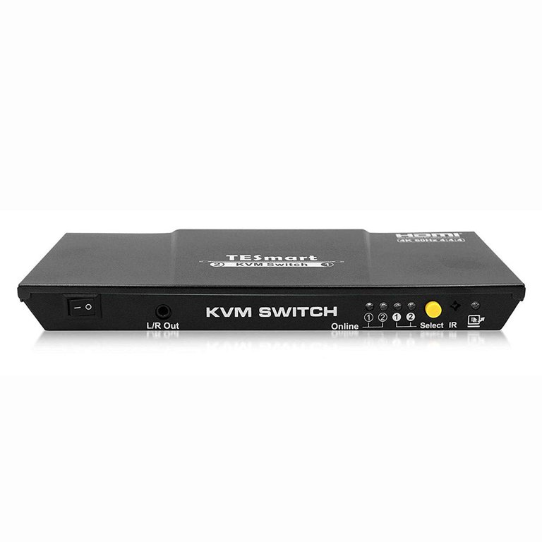 DP KVM switch 2 port 4K60Hz with EDID,USB hub,L/R Audio TESmart