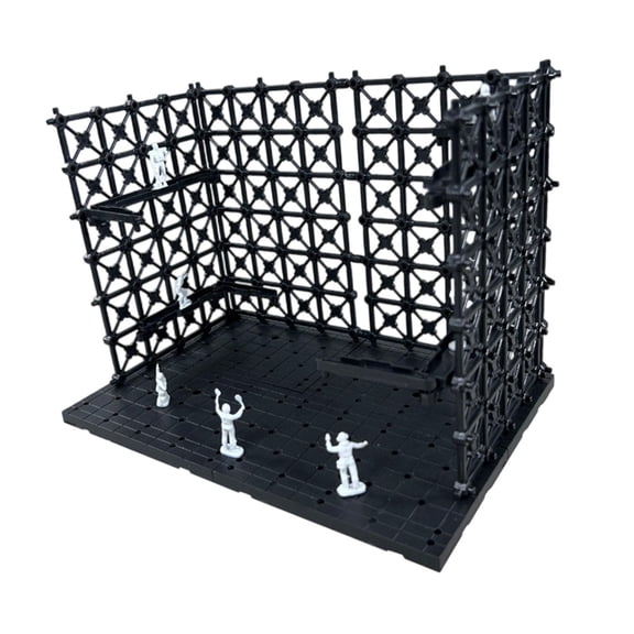 Pitycbo Interlocking Action Figure Display Stand Home Decoration Transforming Robot Rack 21.5cmx14.3cmx16cm