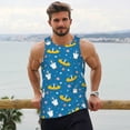 thumbnail image 6 of Logiee Cartoon Goose Print Men's Workout Tank Top,Quick Dry Workout Tank Top,Gym Muscle Tee,Fitness Bodybuilding Sleeveless T Shirt-3X-Large, 6 of 7
