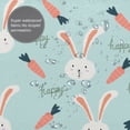 thumbnail image 5 of YFYANG Waterproof Bathroom Shower Curtain, Carrot Bunny Doodle Shower Curtain Set with Hooks, Home Bathroom Tub Decor - 72 "x72", Plastic Hooks, 5 of 6
