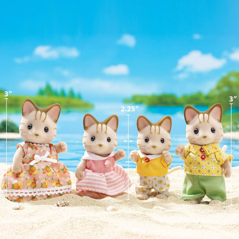 Used] URBAN LIFE GREY CAT FAMILY Epoch Japan Sylvanian