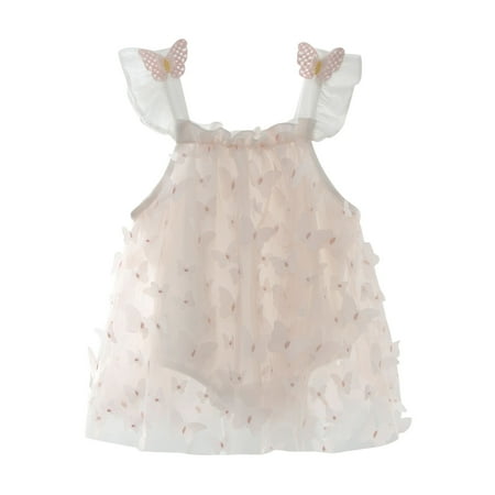 

Toddler Baby Girls Climbing Clothes Sleeveless Butterflies Romper Bodysuit For Children Clothes Fashion For 12-18 Months