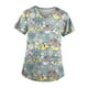 thumbnail image 3 of Blusa médica con cuello en V, cómoda y con estampado de animales lindos, ropa de trabajo multiusos para enfermeras SG, 3 of 9