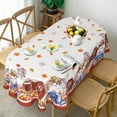 thumbnail image 2 of Fall Thanksgiving Tablecloth, Autumn Pumpkin Truck Table Cloth, Maple Leaf Harvest Tablecloths, Waterproof Spillproof Table Cover for Dinner Kitchen Party Holiday Decorations, Oval 54 x 72 Inch, 2 of 5