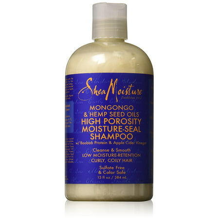 Mongongo & Hemp Seed Oils High Porosity Moisture-seal Shampoo, 13 Ounce, This product is Manufactured in United States By Shea (Best Products For High Porosity Hair)