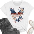 thumbnail image 4 of Staron Women's Casual T-Shirt Independence Day Printed Short Sleeve Crew Neck Loose Fit Graphic Tee Top, 3XL, 4 of 5