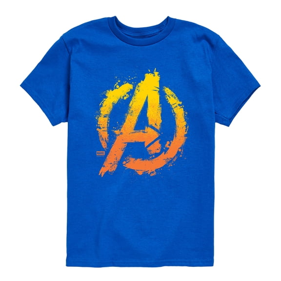 Avengers - Splatter Logo - Youth Boys Short Sleeve Graphic T-Shirt