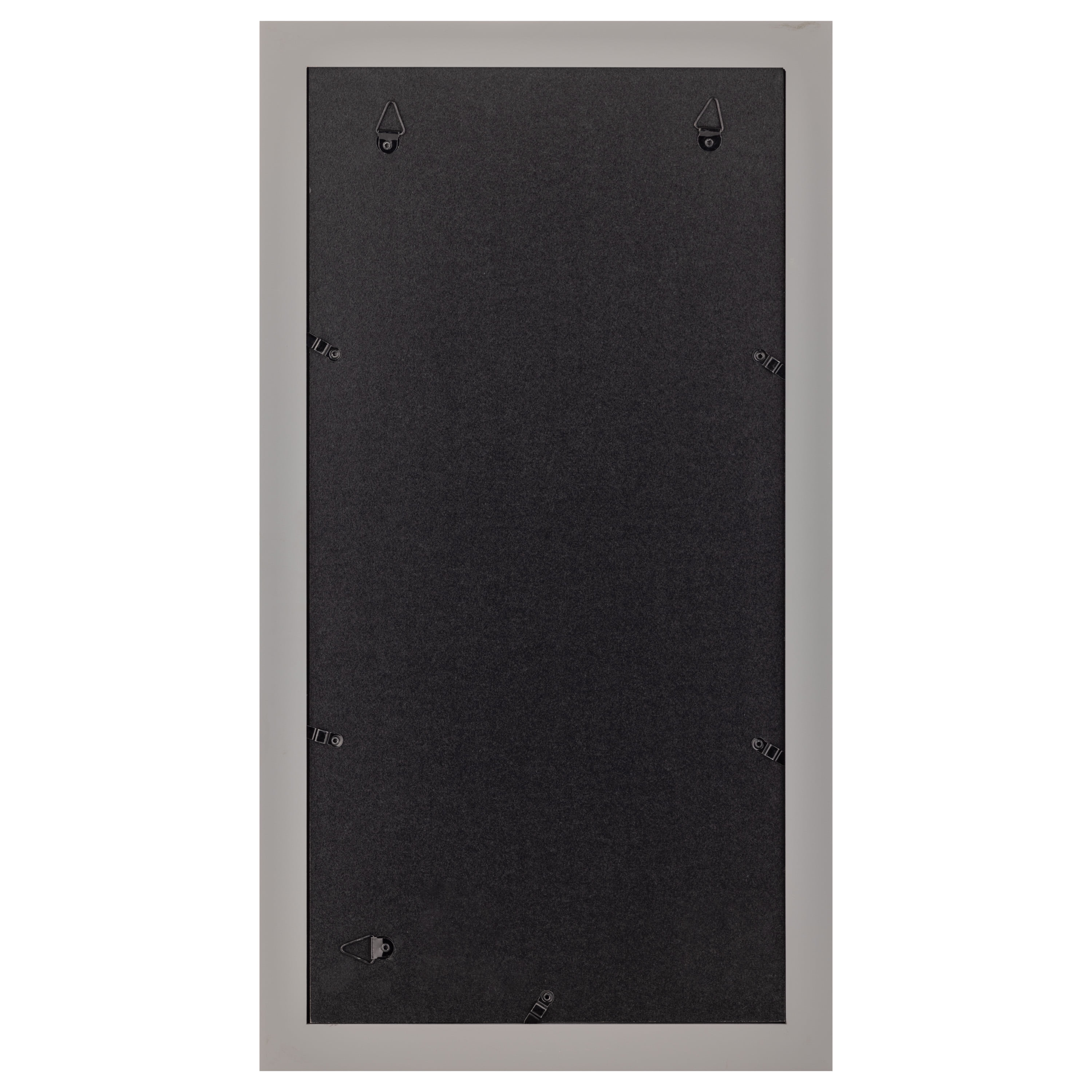 Gallery Solutions 10"x20" Wall Frame, Wall Mount Display for 5x7 Photos - Flat Gray