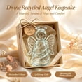 thumbnail image 2 of Divine Recycled Angel Keepsake, Eco Friendly Glass Figurine, Emotional Support Decor, Upcycled Mason Jar Glass with Heartfelt Encouragement Card, Uplifting Gift for Table Decor, Clear, 2 of 8