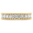 thumbnail image 2 of 1 1/2 ct. t.w Round Cut Lab Created Moissanite Diamond Beaded Eternity Wedding Band Ring For Women In 10K Solid Yellow Gold (G-H Color, VVS1 Clarity, 1.50 Cttw)-9, 2 of 7