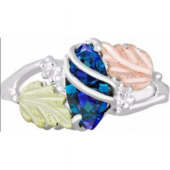 Black Hills Gold Sterling Silver Mystic Fire Ring - Size 9