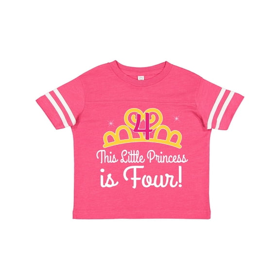 Inktastic 4th Birthday Princess Girls Crown Girls Toddler T-Shirt
