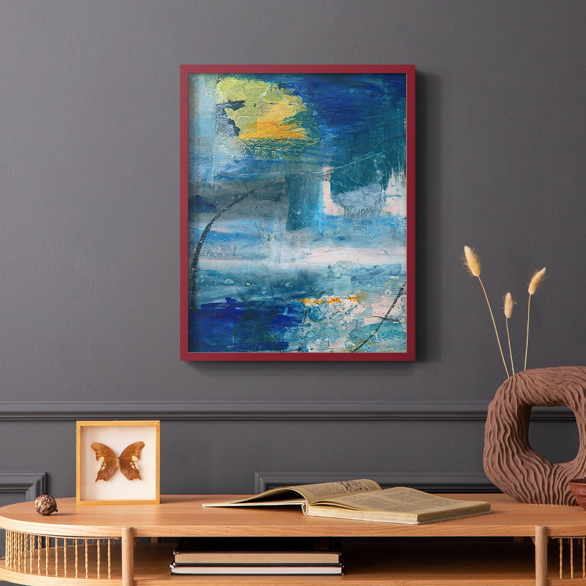 Spring Winds I in Red Solid Wood 8 x 10 Framed Print